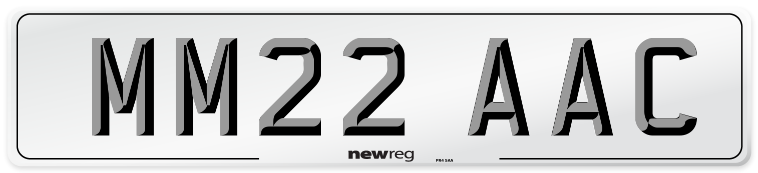 MM22 AAC Number Plate from New Reg